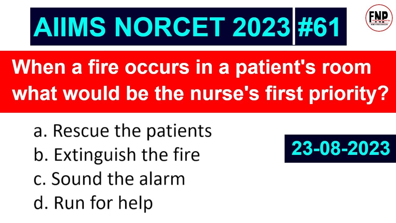 AIIMS NORCET 2023: Complete Exam Preparation with Question & Answers #61