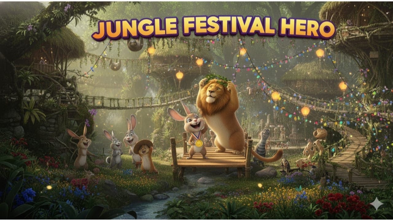 Jungle Festival Hero | 4K Animation | Kids Animal Story | Hindi Cartoon