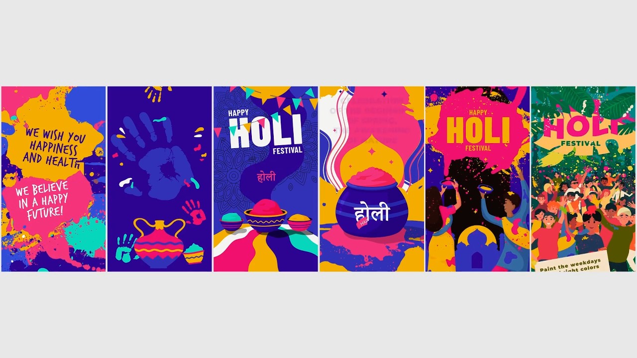 Vibrant Holi Festival Instagram Stories &ndash; After Effects Template