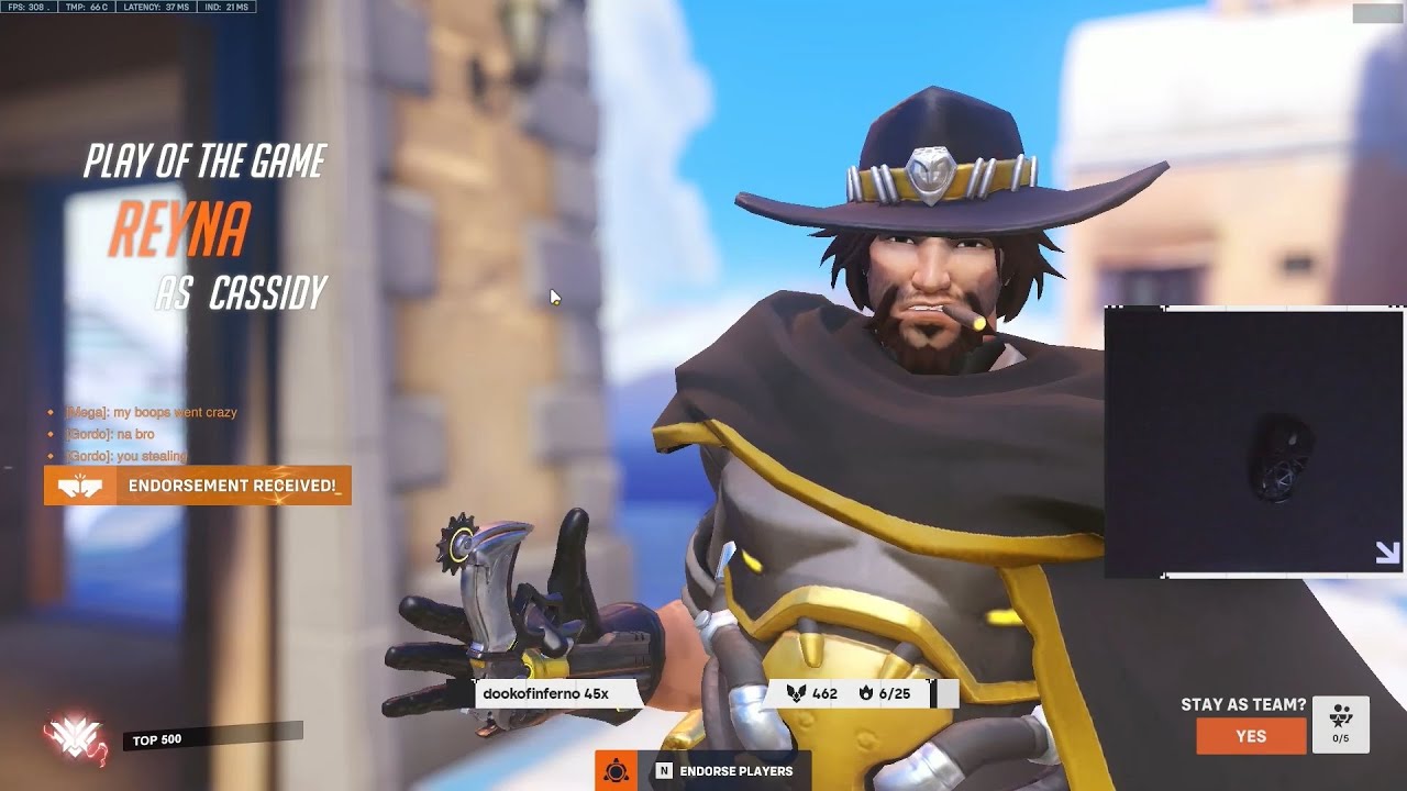 POTG! THE GODS OF CASSIDY! GALE CASSIDY OVERWATCH 2 SEASON 5 GAMEPLAY TOP 500