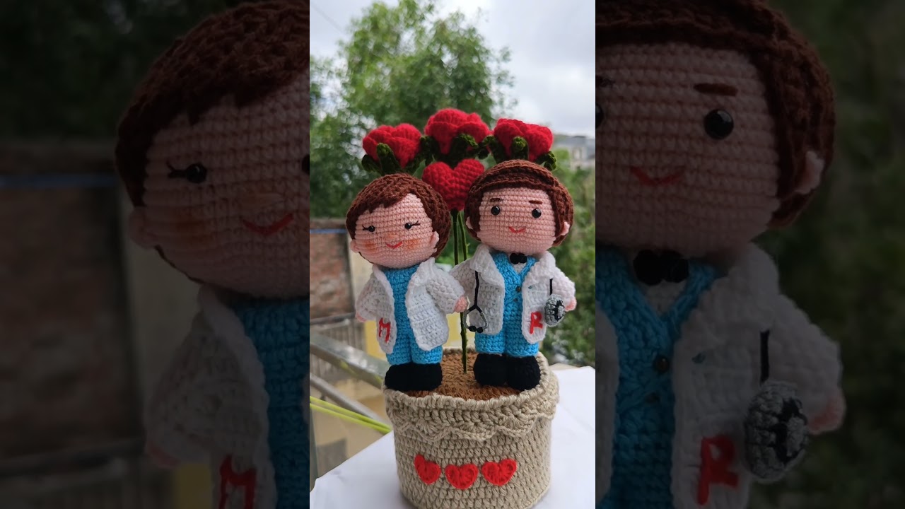 sy Guide to Making a Crochet Couple Doll #shortvideo #crochetworld #diy #handmadeworld #craft