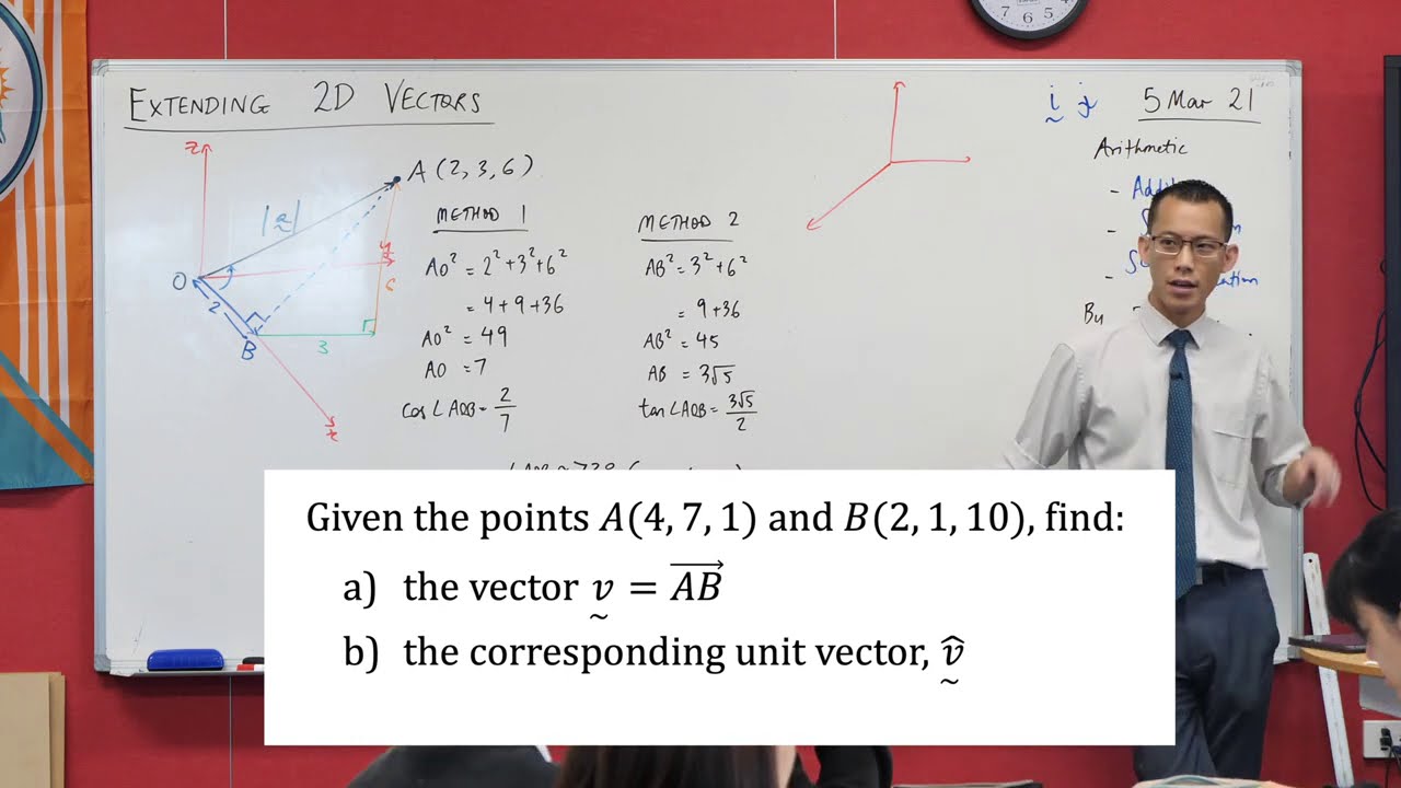 Extending 2D Vectors (2 of 2: Between two points)