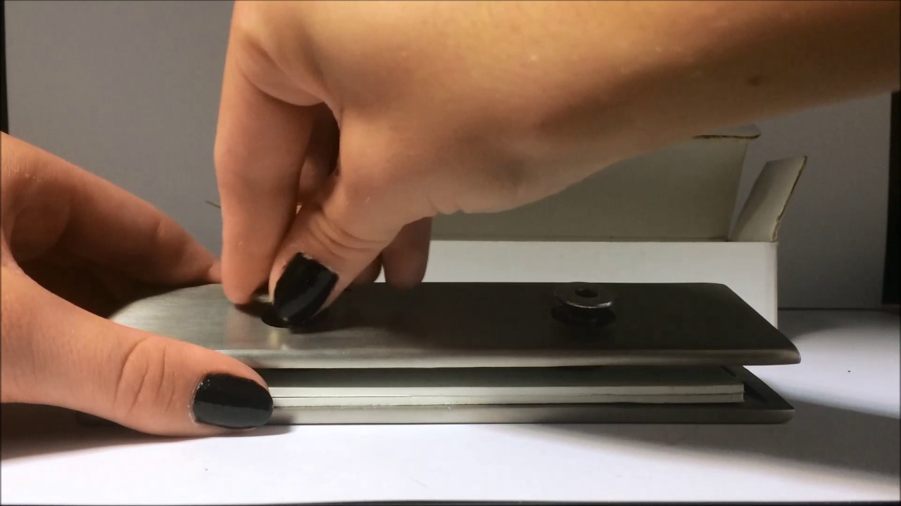 PENTURE BASSE EN INOX MASSIF POUR PORTE EN VERRE