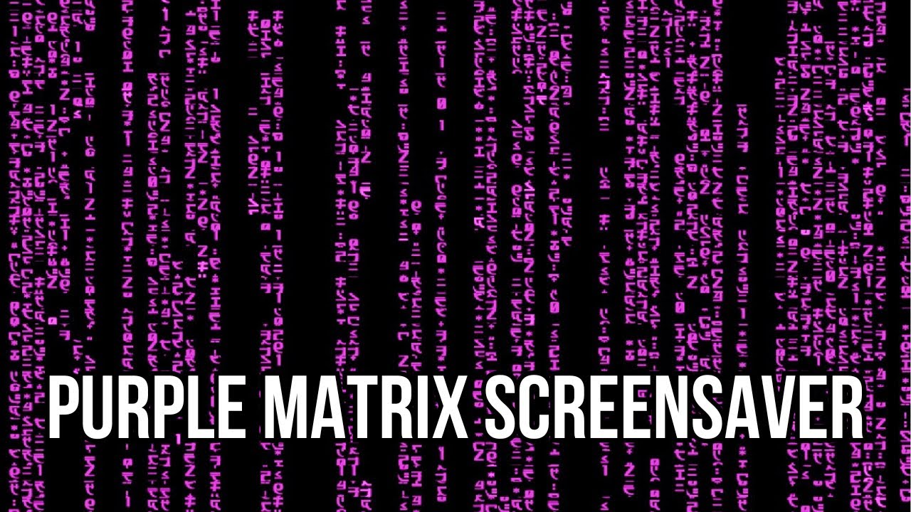 Purple Matrix Screensaver. 3 Hours Video