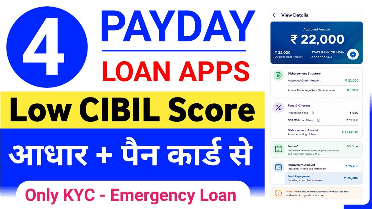 TOP 4 PAYDAY LOAN APP 2026 - New Loan app - Best Loan App for low cibil score - New Instant loan app