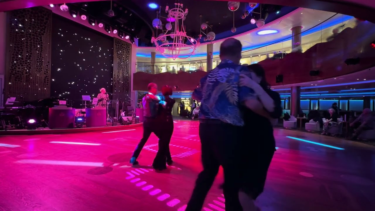 Cunard Queen Anne, June 2025. Pre-recorded music, a Quickstep