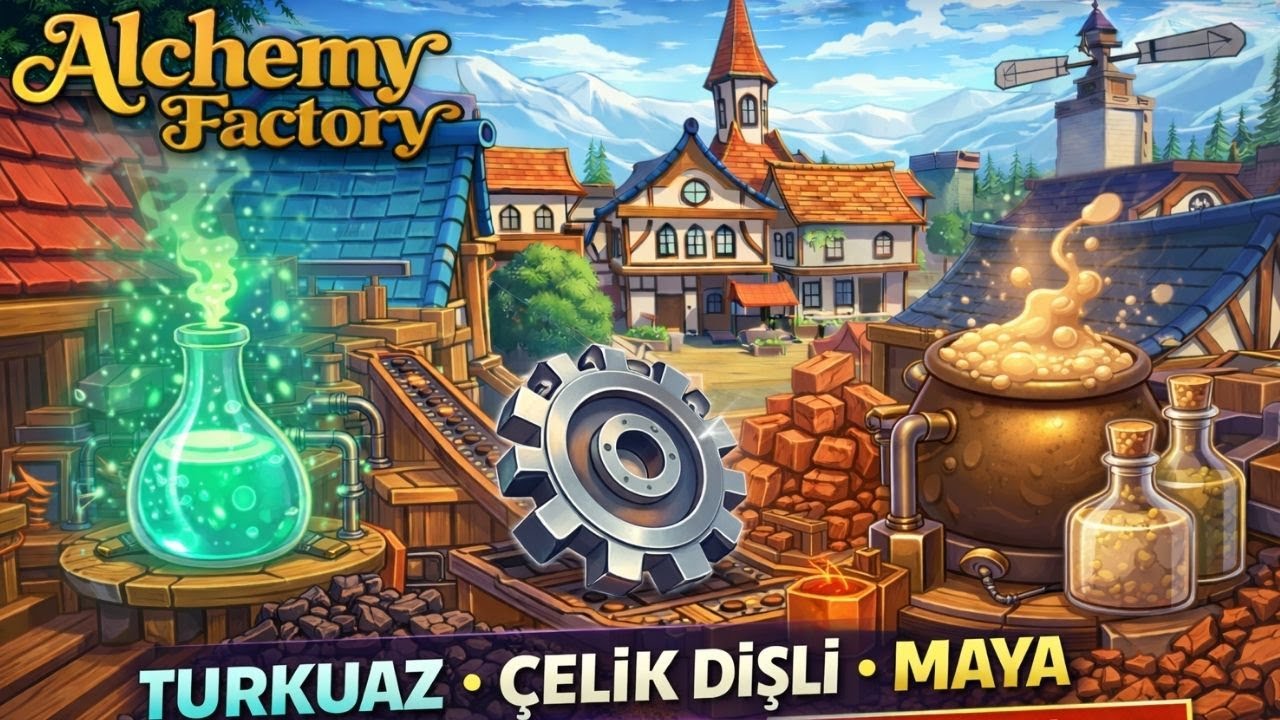 Alchemy Factory Türkçe Oynanış | 11. Bölüm: Turkuaz, Çelik Dişli ve Maya