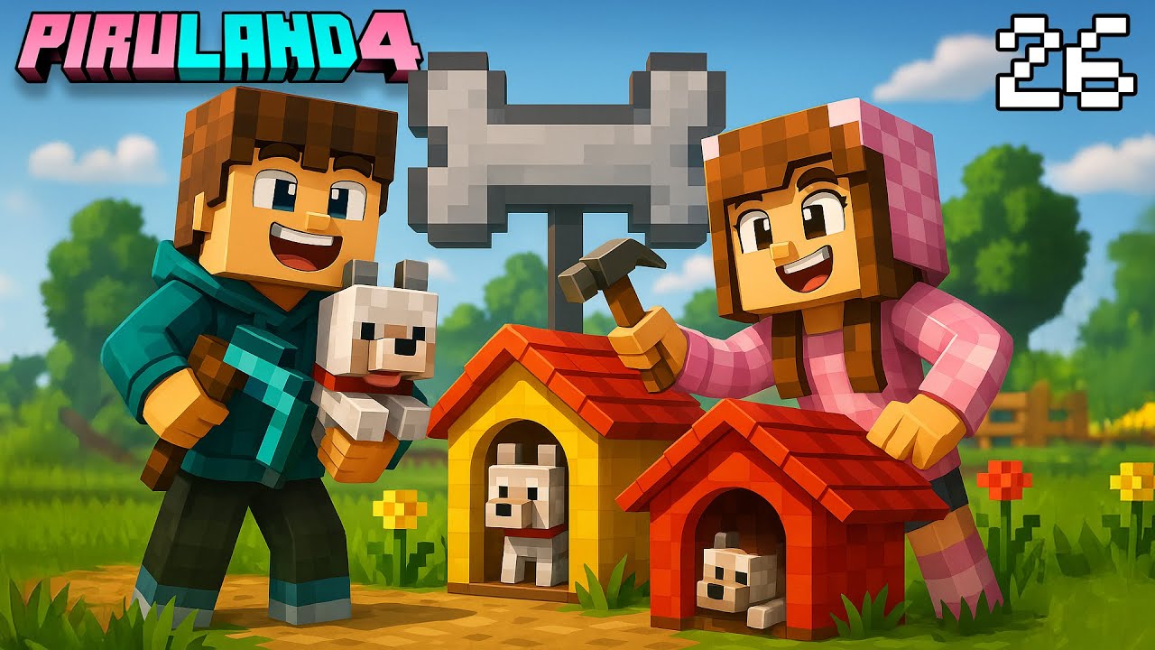 Hacemos Casitas para Los Perro y un PixelArt  🐶🦴 Piruland 4 #26