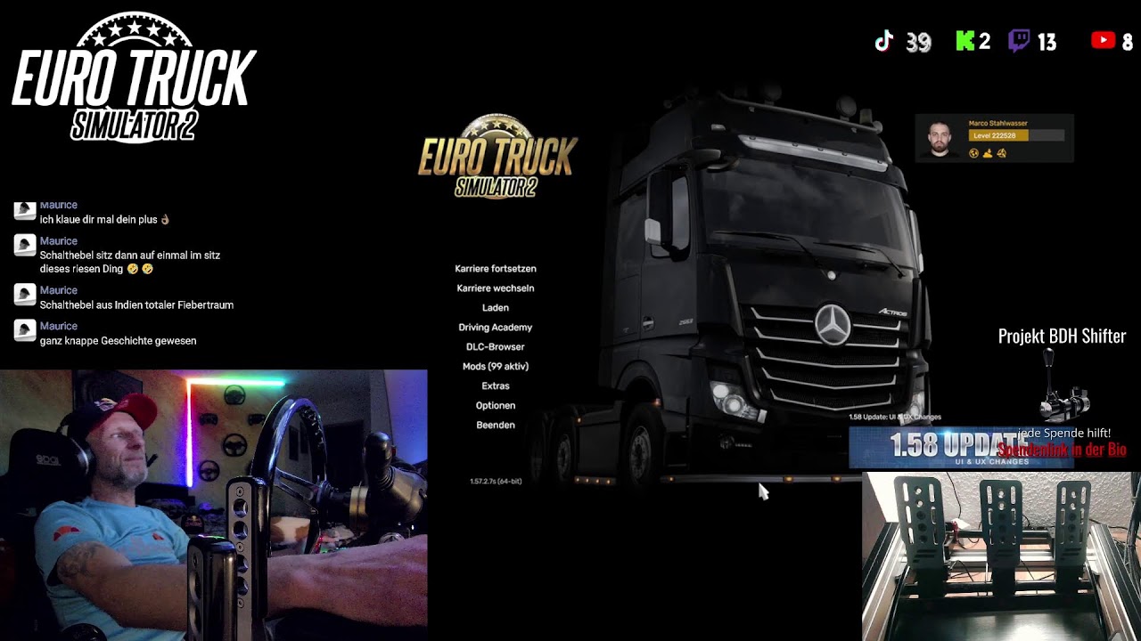 Truck Action mit Stahlwasser