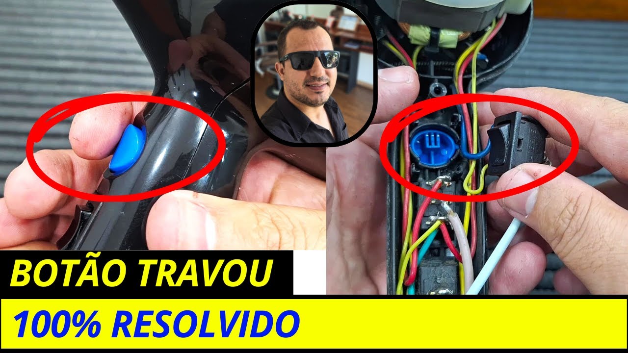 o BOTÃO do SECADOR de CABELO Taiff  TRAVOU [ARRUMEI FÁCIL em 1 MINUTO]