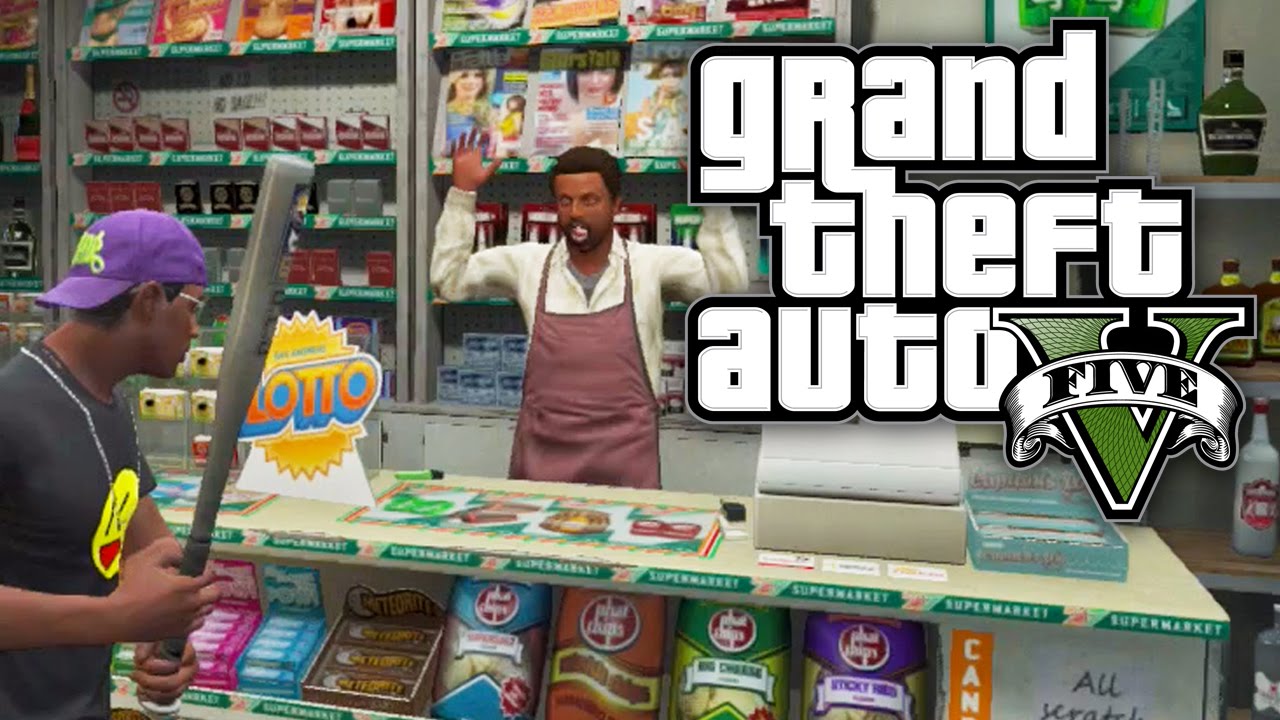 GTA 5 CHALLENGE - ROB 5 STORES WITHOUT KILLING! (GTA V Online)