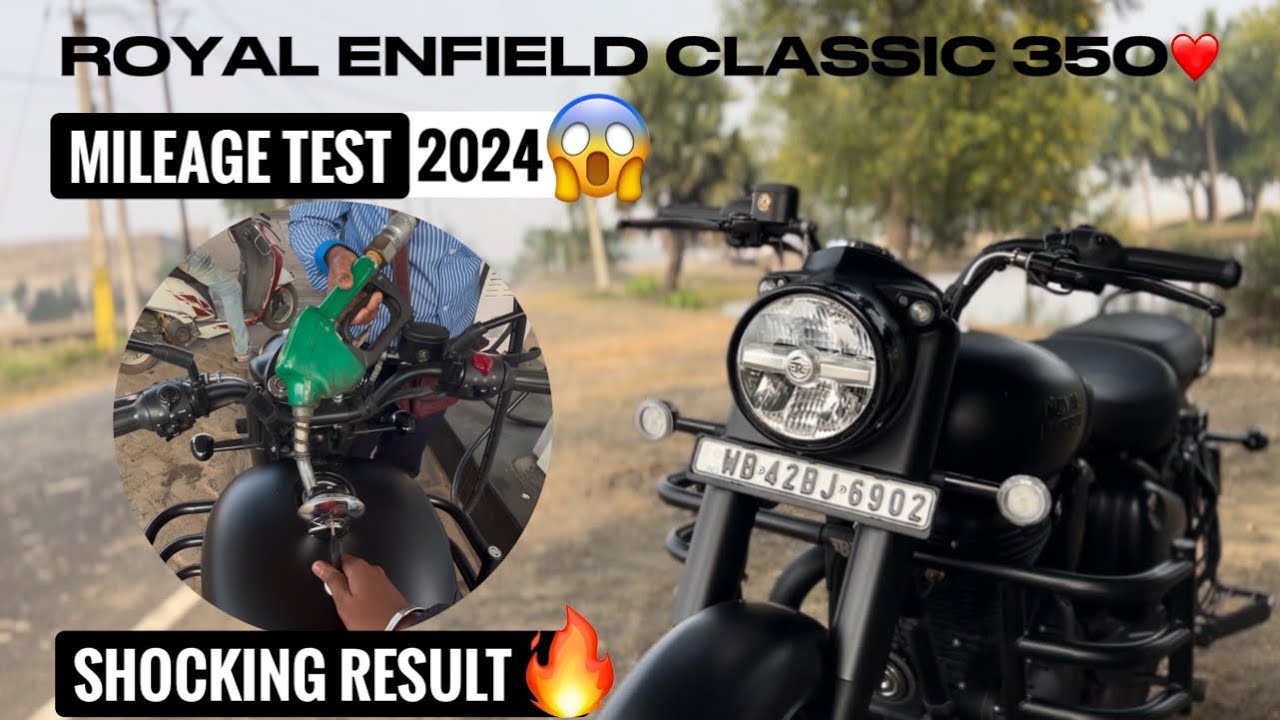 Classic 350 Mileage Test 2024❤️ | After First Service | Royal Enfield Stealth Black🔥 | #royalenfield