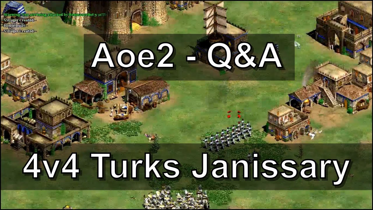 Aoe2: Q&A / Commentary - 4v4 Turks vs ResonanceBot