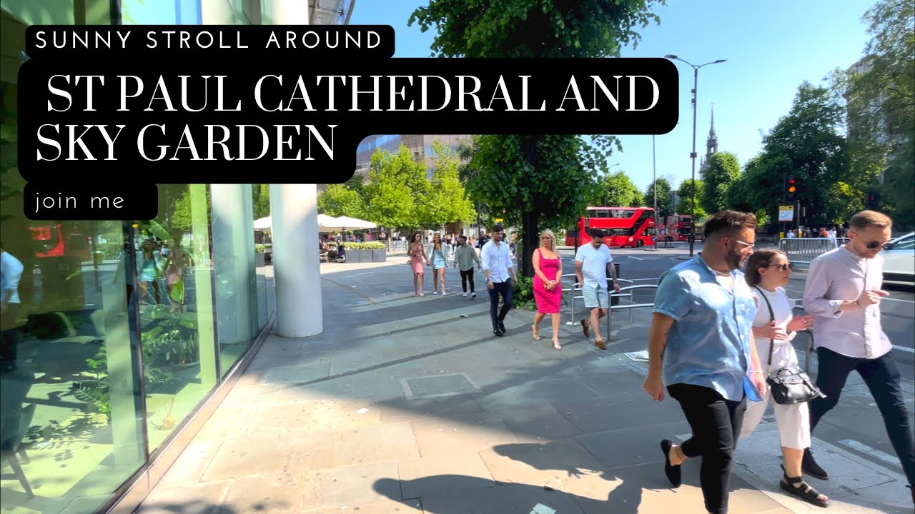Bank holiday walk through heart of London.  Enjoy Bank, St Paul Cathedral and Lime street.