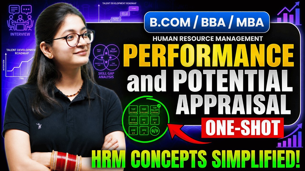 Performance & Potential Appraisal One Shot🔥 | Human Resource Management | HRM Series | B.Com/BBA/MBA