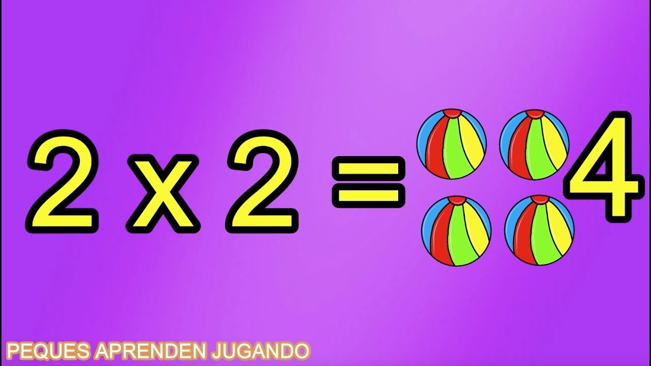 La tabla del 2 para niños  Aprender a multiplicar  Video para niños PequesAprendenJugando