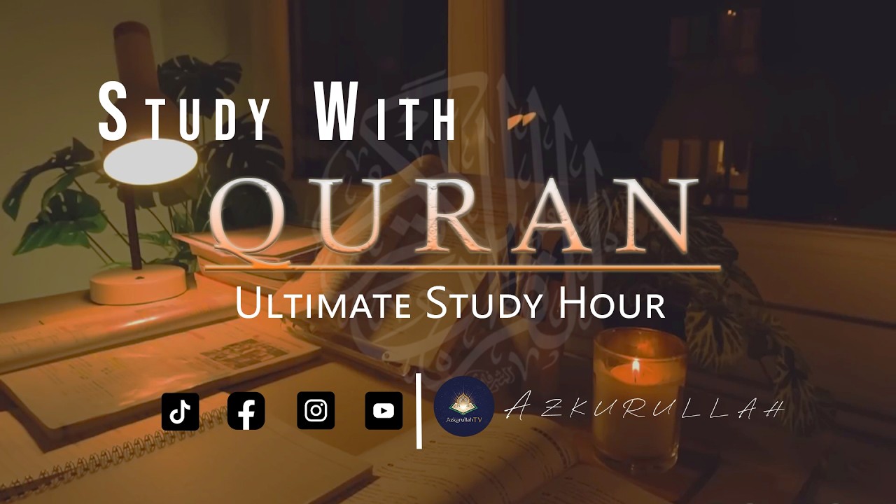 1 Hour Deep Study with Quran 📚 Surah Kahf, Rahman, Mulk & Nas | Focus & Calm