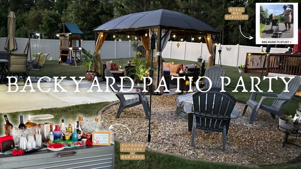 Ultimate Backyard Patio Party Ideas | Outdoor Bar, Patio Storage, Cooking & Karaoke Fun! 🎉
