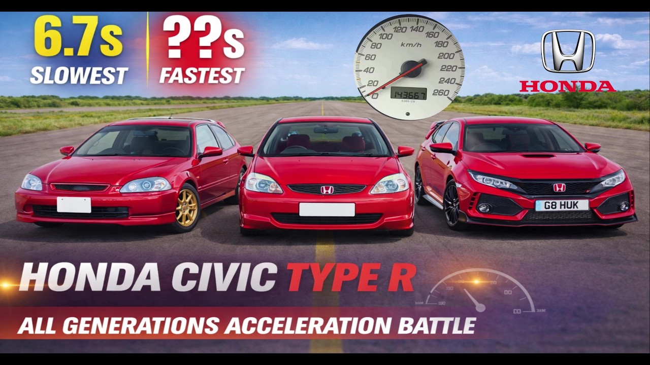 Honda Civic Type R &mdash; All Generations Acceleration Battle