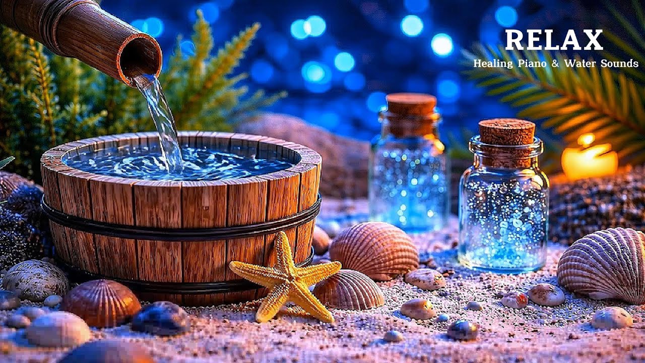 Gentle Piano & Water Sounds for Deep Relaxation  Calm Your Body and Mind