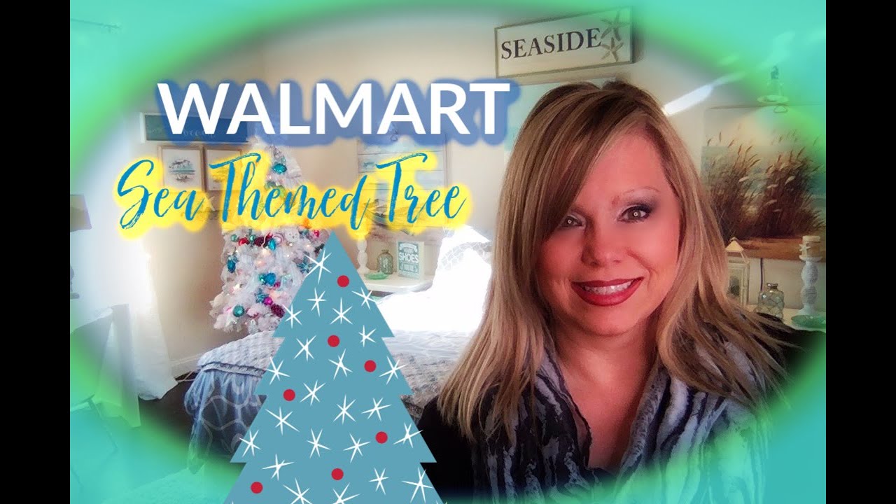 WALMART ~ UNDER THE SEA,  WHITE CHRISTMAS TREE, IN KARLEY'S ROOM! 🌲