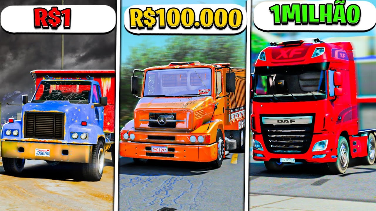 EVOLUI DO CAMINHÃO DE 1 REAL PARA O CAMINHÃO DE 1 MILHÃO GTA 5