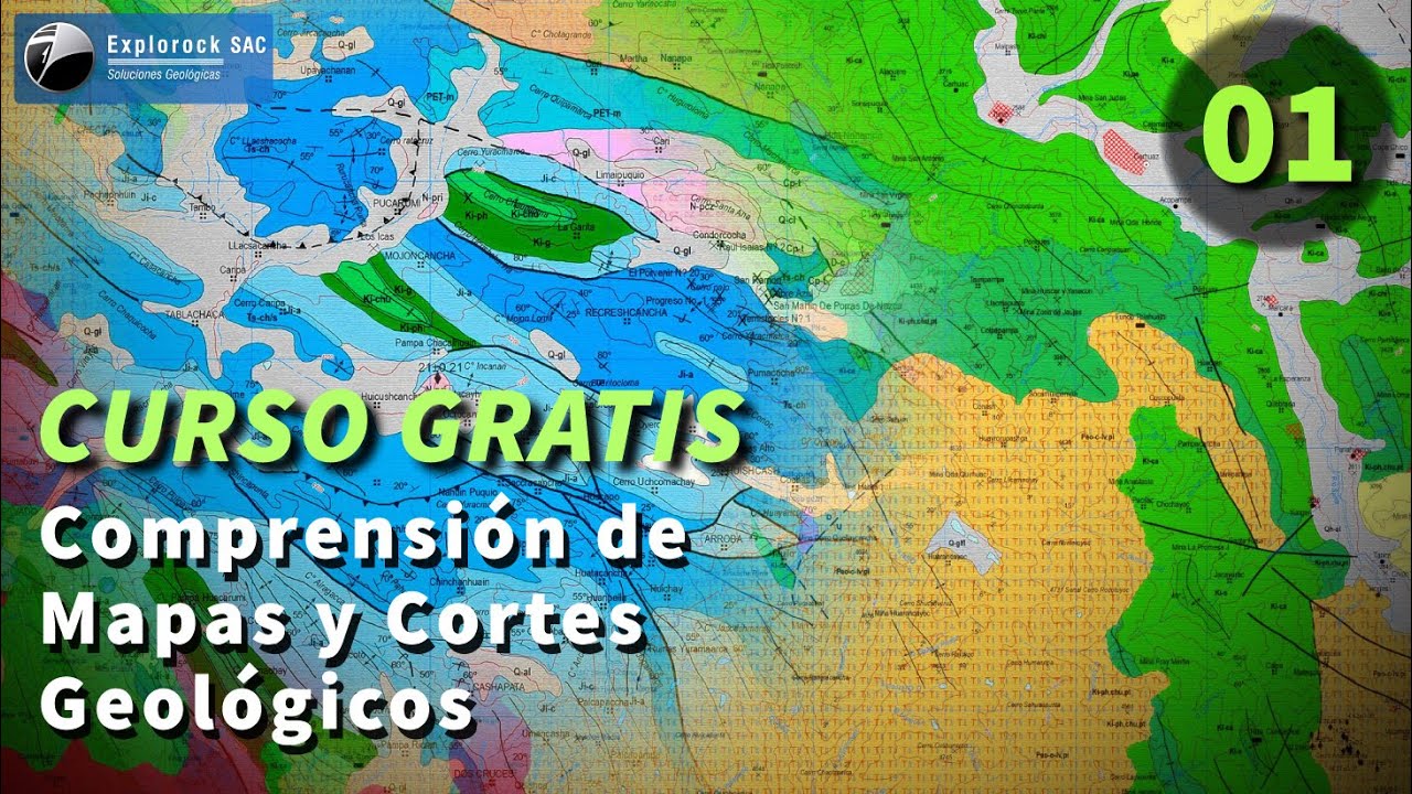 Curso Gratuito de Geología HD 1080p: Comprensión de Mapas y Cortes Geológicos (1/32) I Explorock