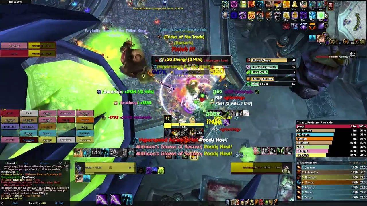 #1 World DPS Combat Rogue Heroic Professor Putricide | WotLK Combat Rogue