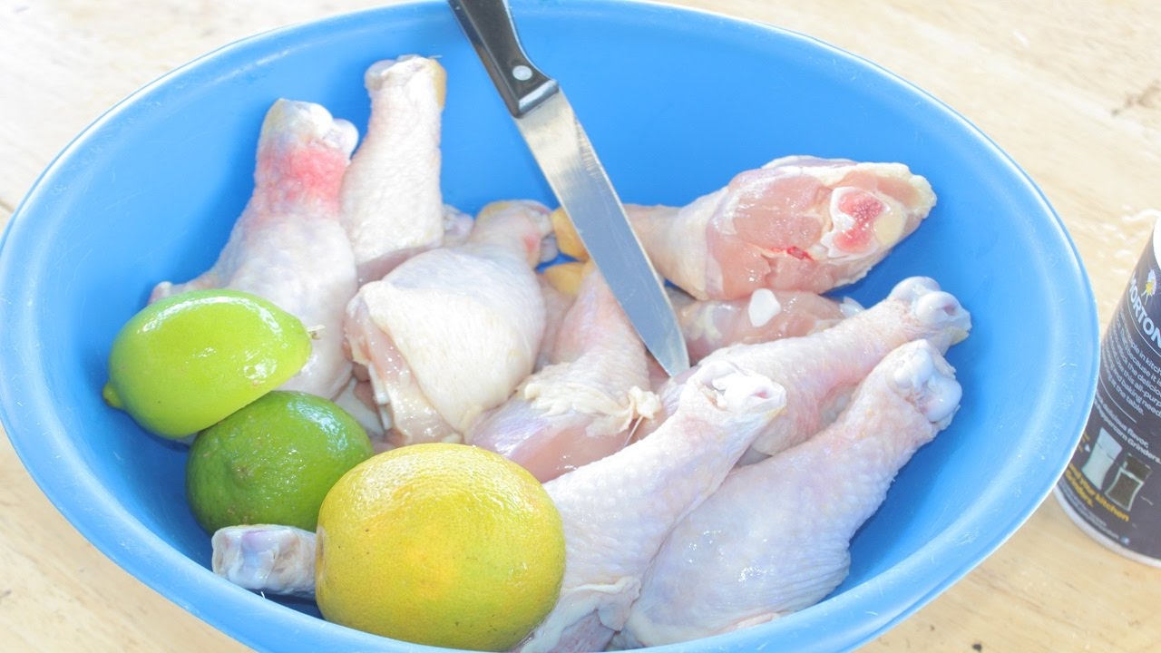 How To Clean Drumsticks The Haitian Way-Cleaning/Seasoning