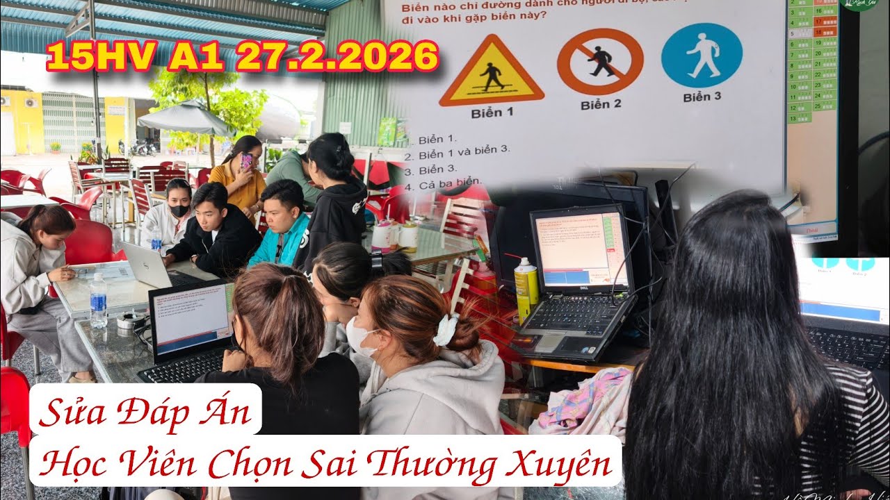 Hướng dẫn sửa đáp án câu hỏi lí thuyết thi bằng lái xe hạng A - A1 | Khóa 27.2.2026 Rạch Giá 
