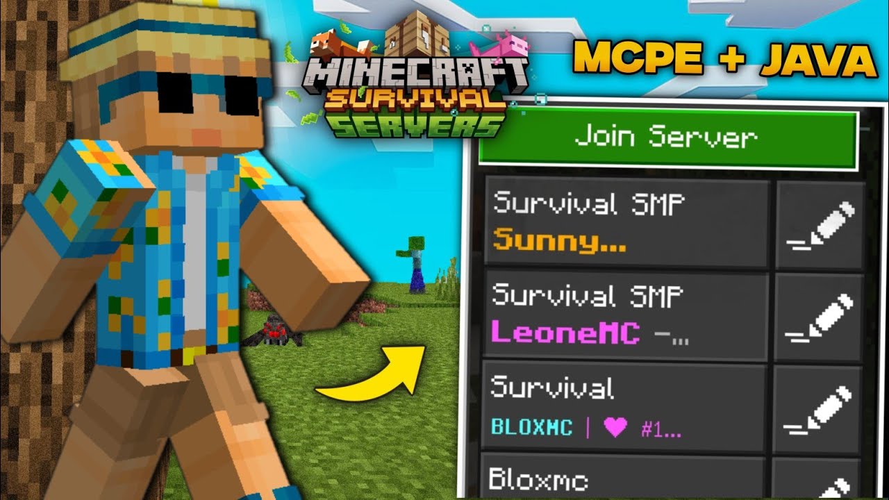 Best Minecraft Public Survival SMP Server For PE/Java | Minecraft Public SMP 1.21 