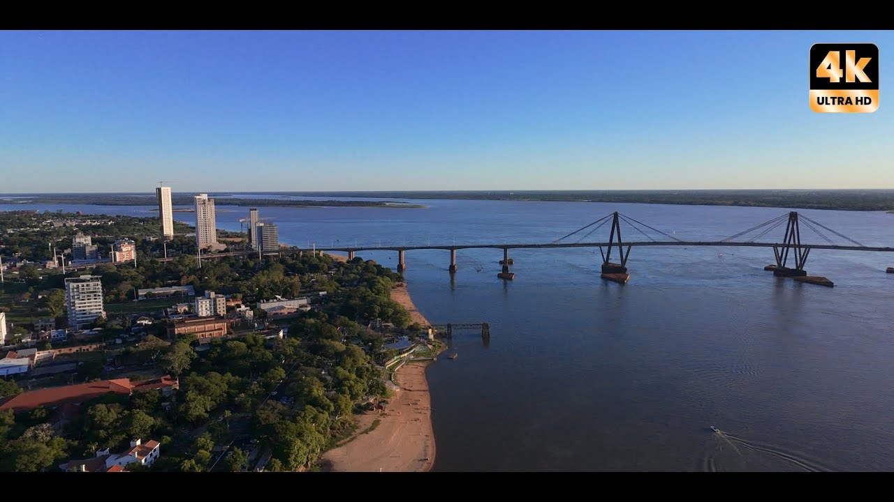 ☀️ Vistas impresionantes de la Costanera de Corrientes | Sol, río Paraná y puente Chaco-Corrientes