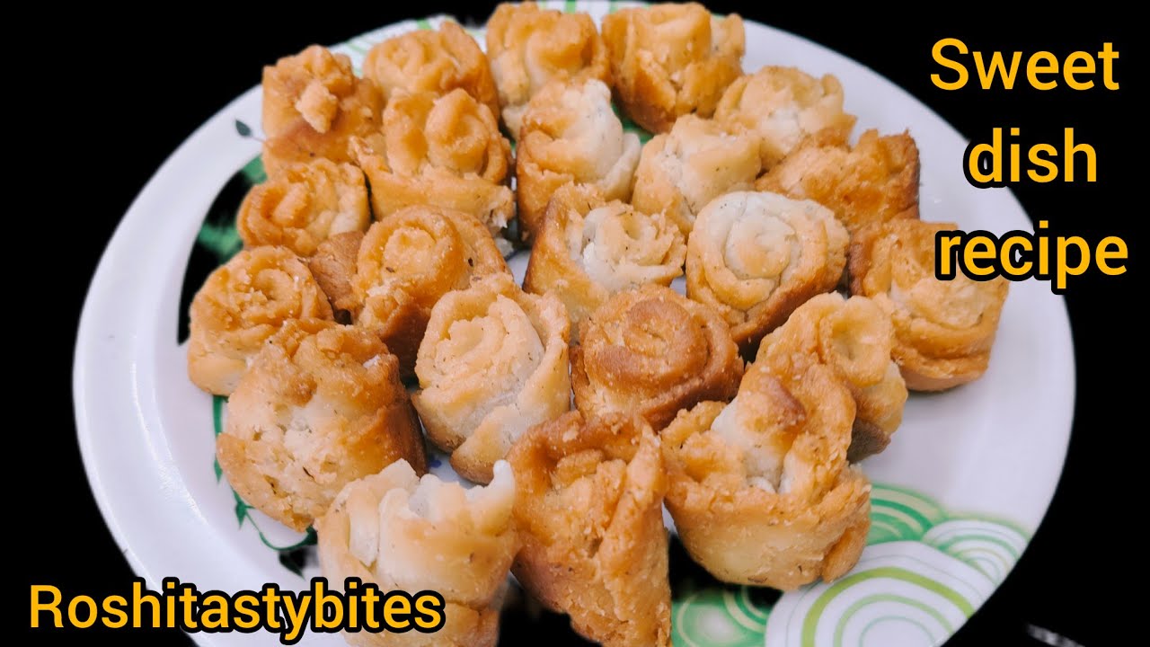 Holi special Rose shape sweet dish recipe | quick and easy recipe|