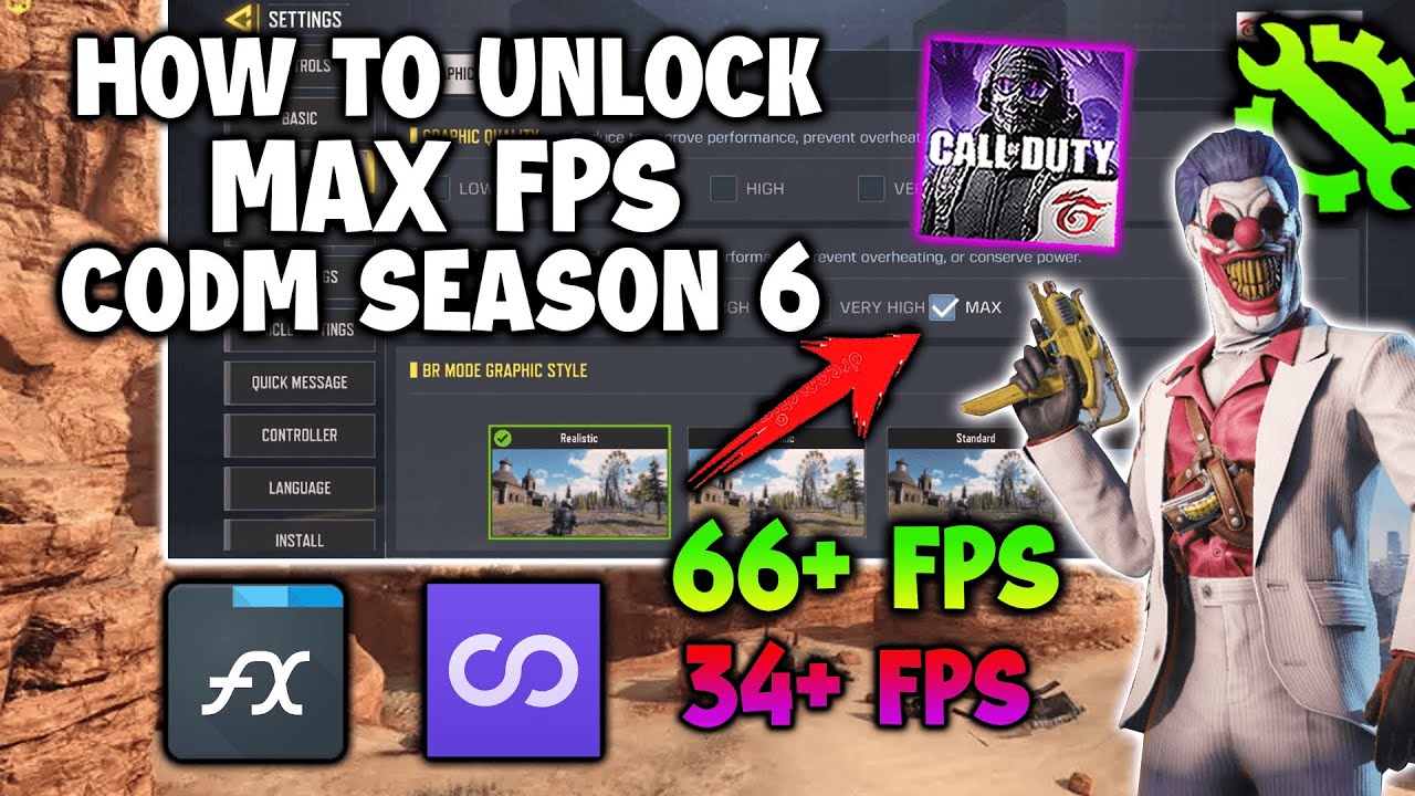 How to Unlock Max FPS Season 6 Call of Duty Mobile | Using APM QCC Config!