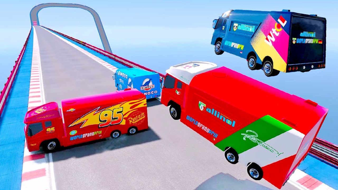 Cars Crazy Race Max Schnell Raoul Caroule Francesco Bernoulli Lightning McQueen Trucks Cars 2