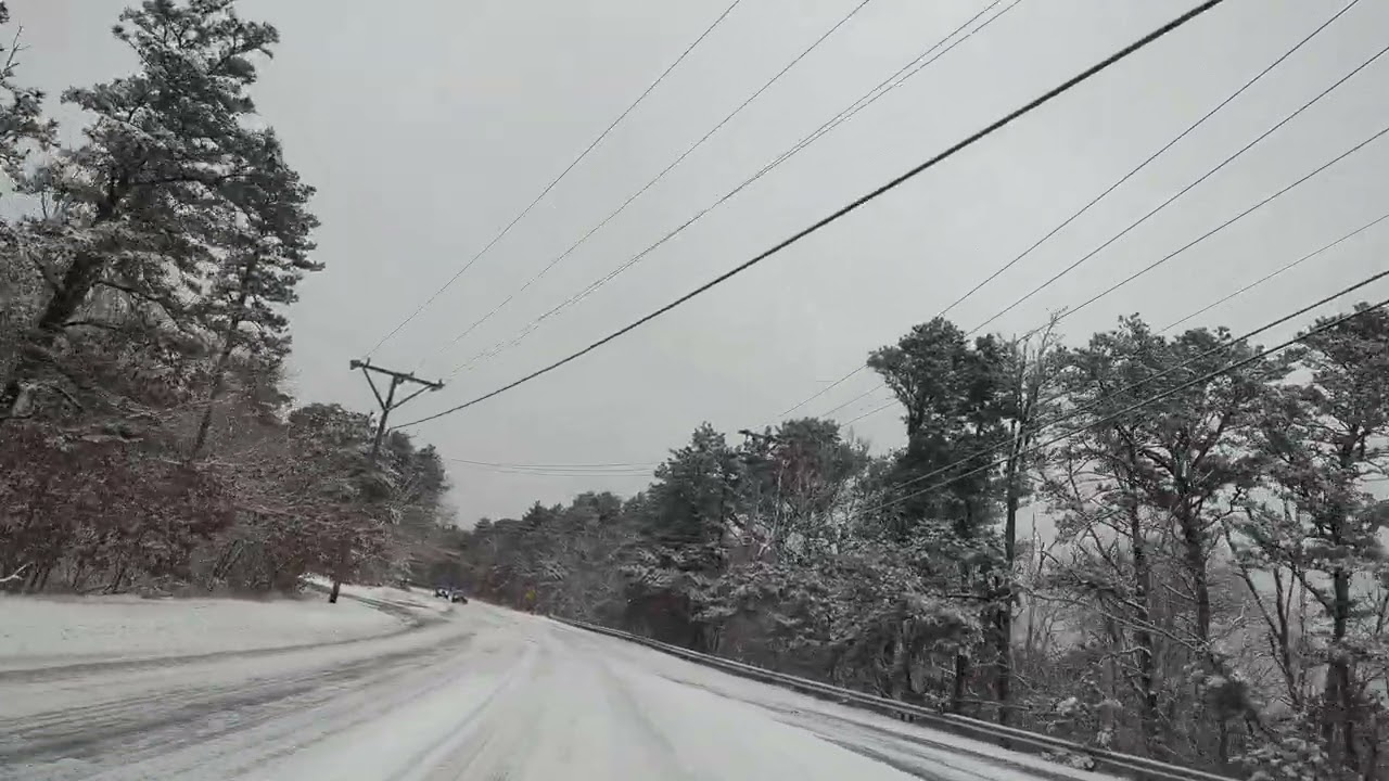 Wellfleet Snow - January 1, 2026 Driving Cape Cod