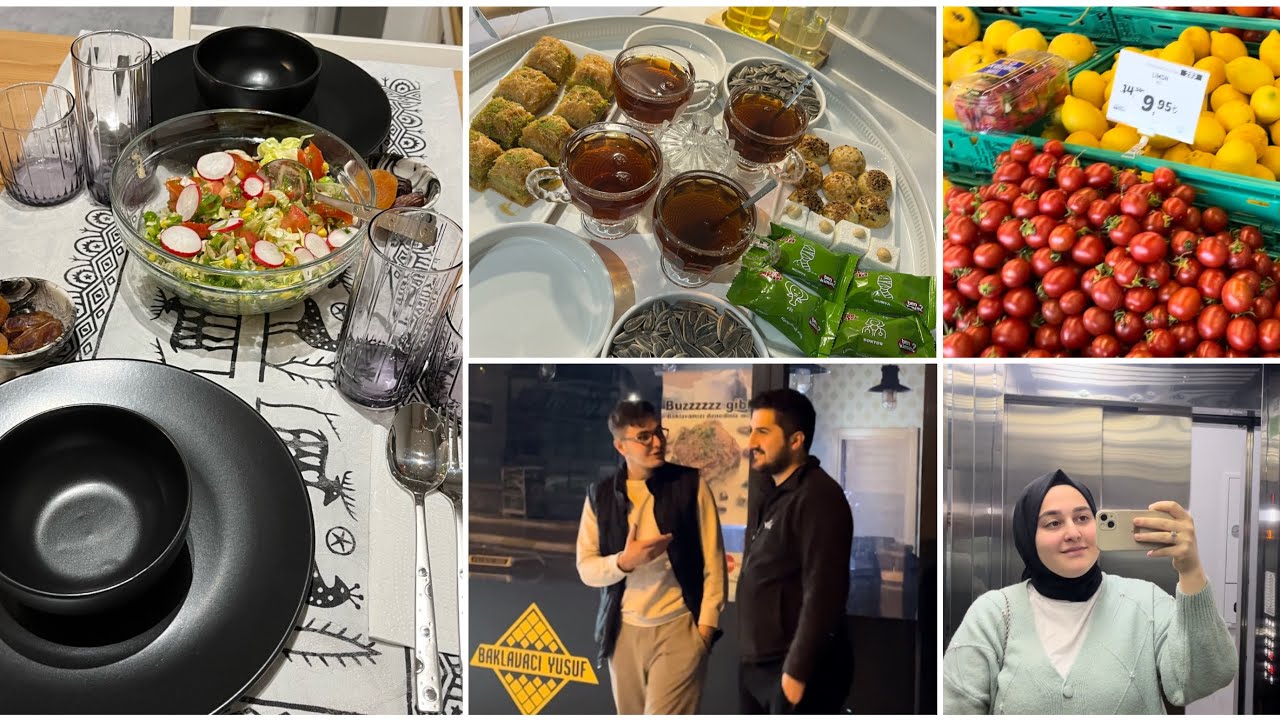 Market turu 🛒Gözlük aldım 😎İftar hazırlığı 🍽️ Tatlıcı arıyoruz 🍯 Gençlerle yürüyüş 👣