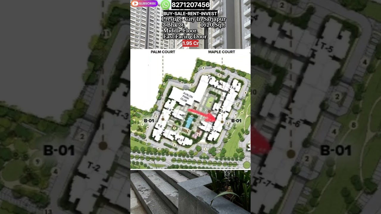 Prestige City Avalon Park 3 Bhk 1620 sqft East facing Middle floor @ 1.95 Cr ,8271207456.