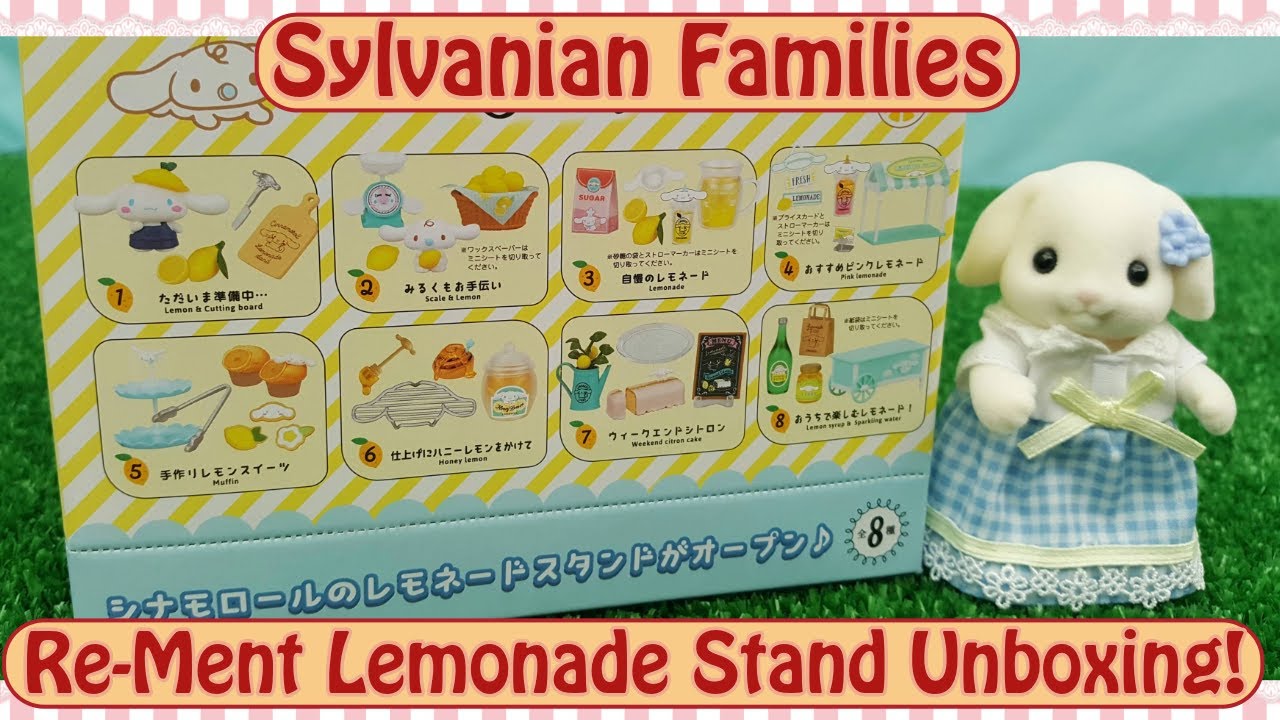 Re-ment Cinnamoroll Lemonade Stand Unboxing, Sylvanian Families Scale Check and Set Up!
