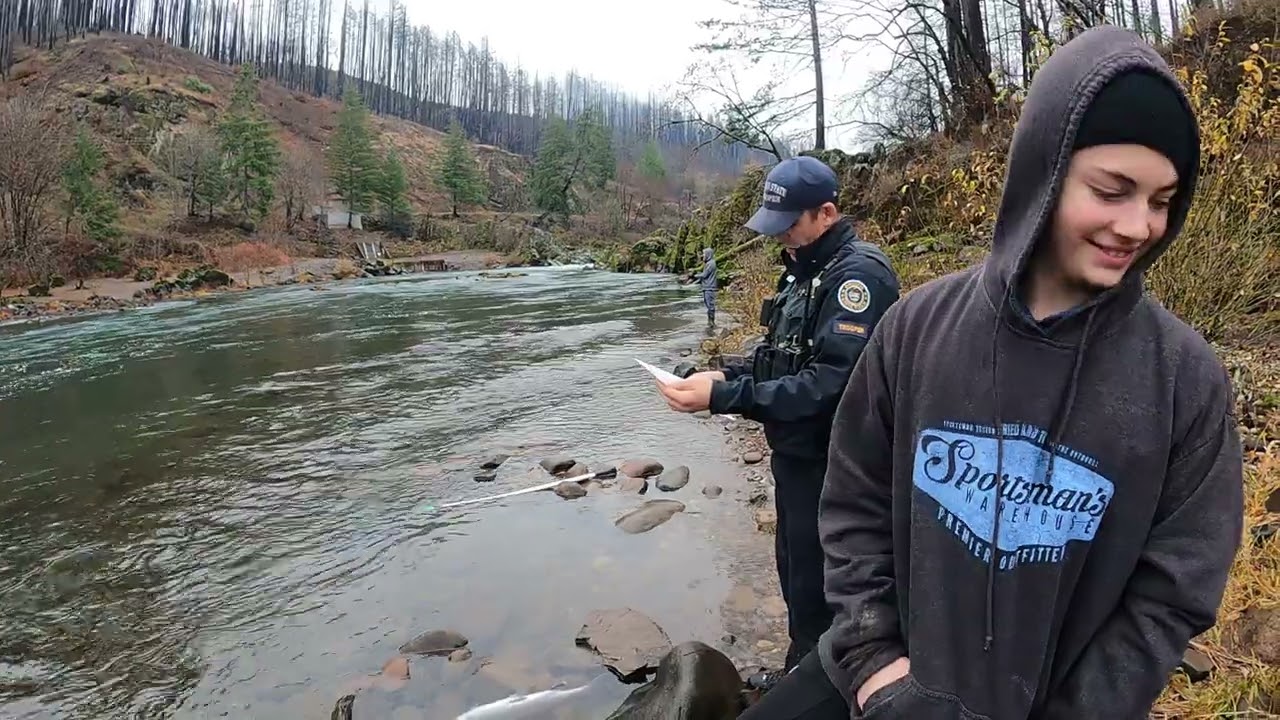 a run in with a game warden! oregon state trooper
