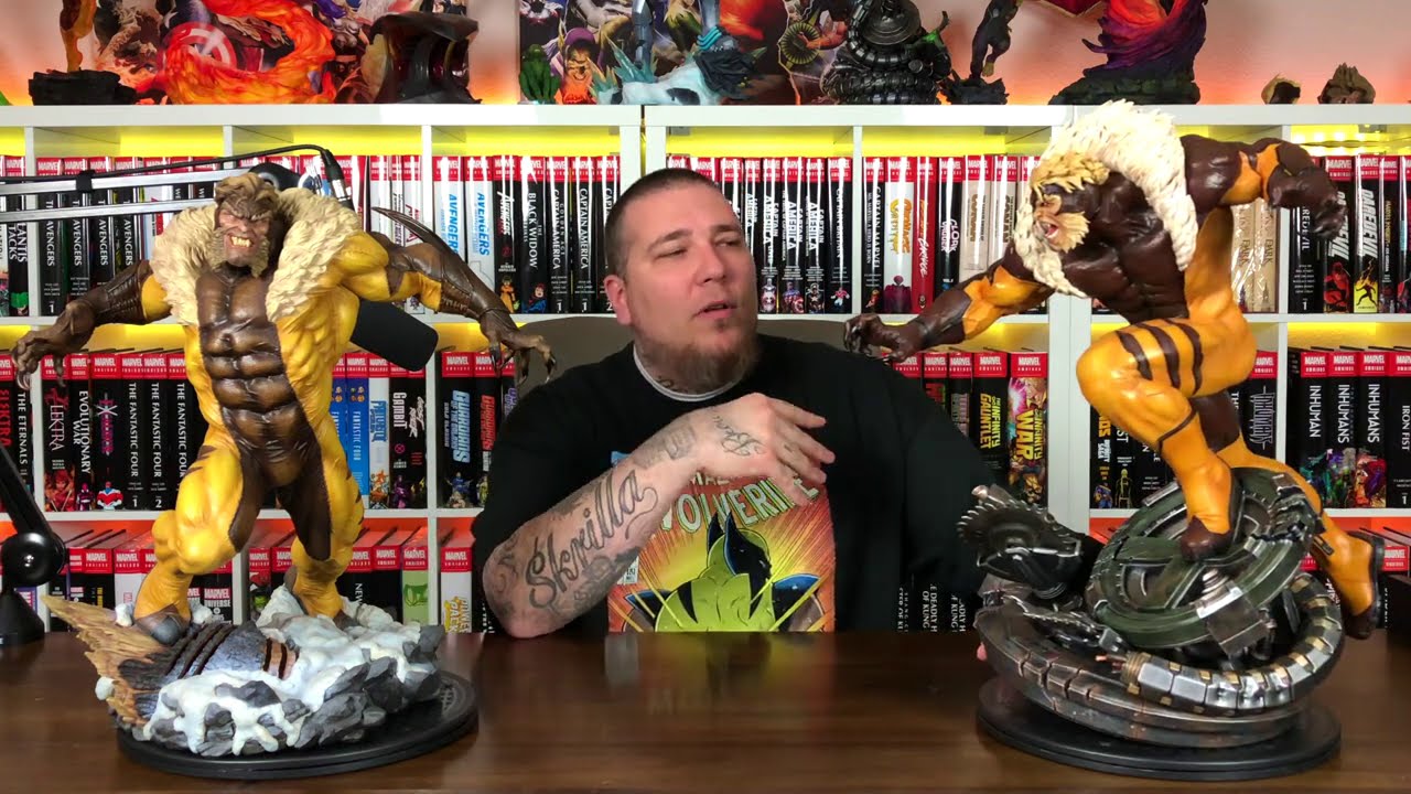 SABRETOOTH Statue Comparison 💎 SIDESHOW vs XM STUDIOS