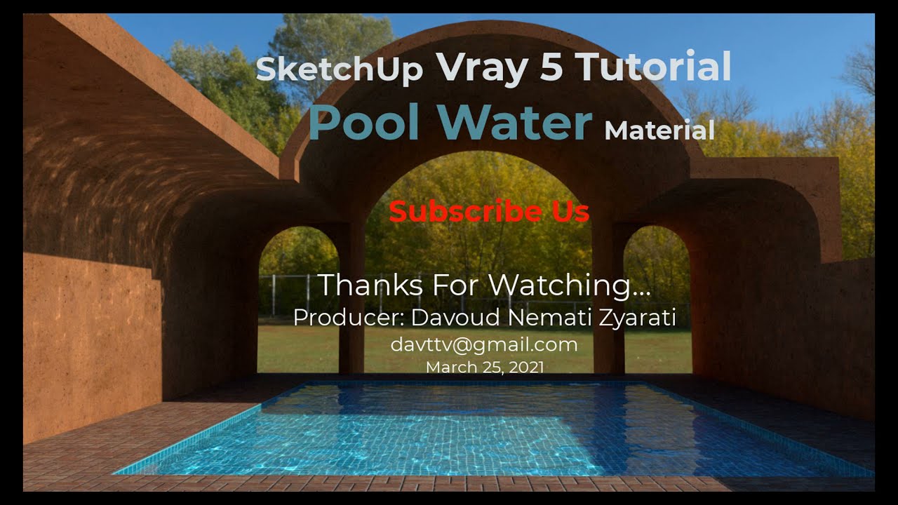 V-ray 5 Tutorial : Realistic Pool Water