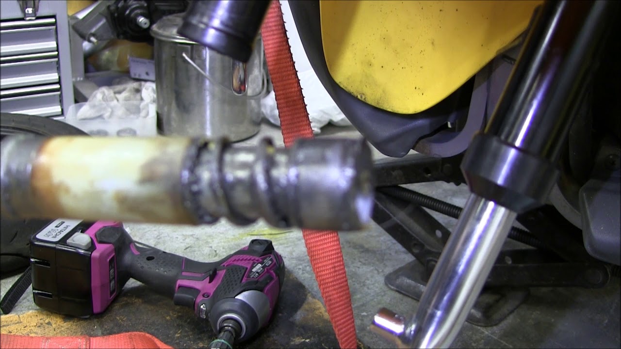 レッツ4フロントサスインナー交換他整備Replace front suspension