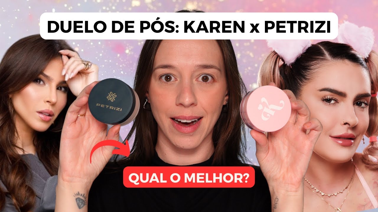TESTEI OS DOIS! Pink Powder Karen Bachini vs Pó da Petrizi | LITA MELLO