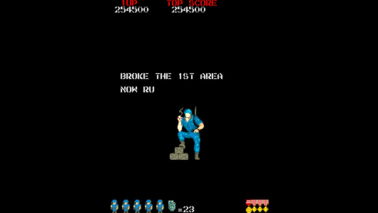 Commando 1,210,700 points (MAME)
