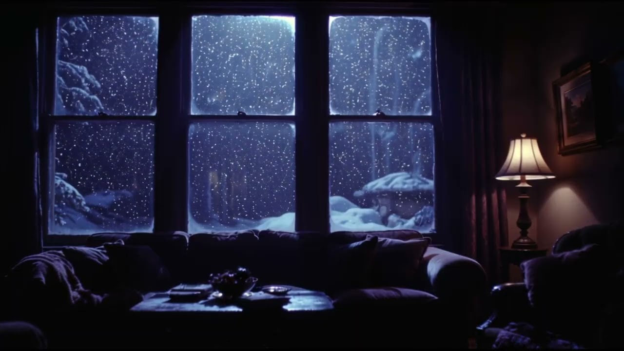 Snowfall Window ❄️ Cozy Chill Electronic for Relax, Study & Sleep | Infinite Loop