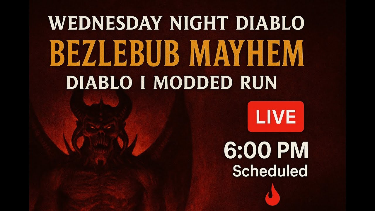 Diablo 1 HD Mod Madness — Wednesday Live with Bezlebub #blizzardentertainment #diablo