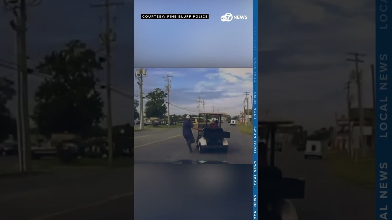 Pine Bluff Police chase golf cart through streets in 