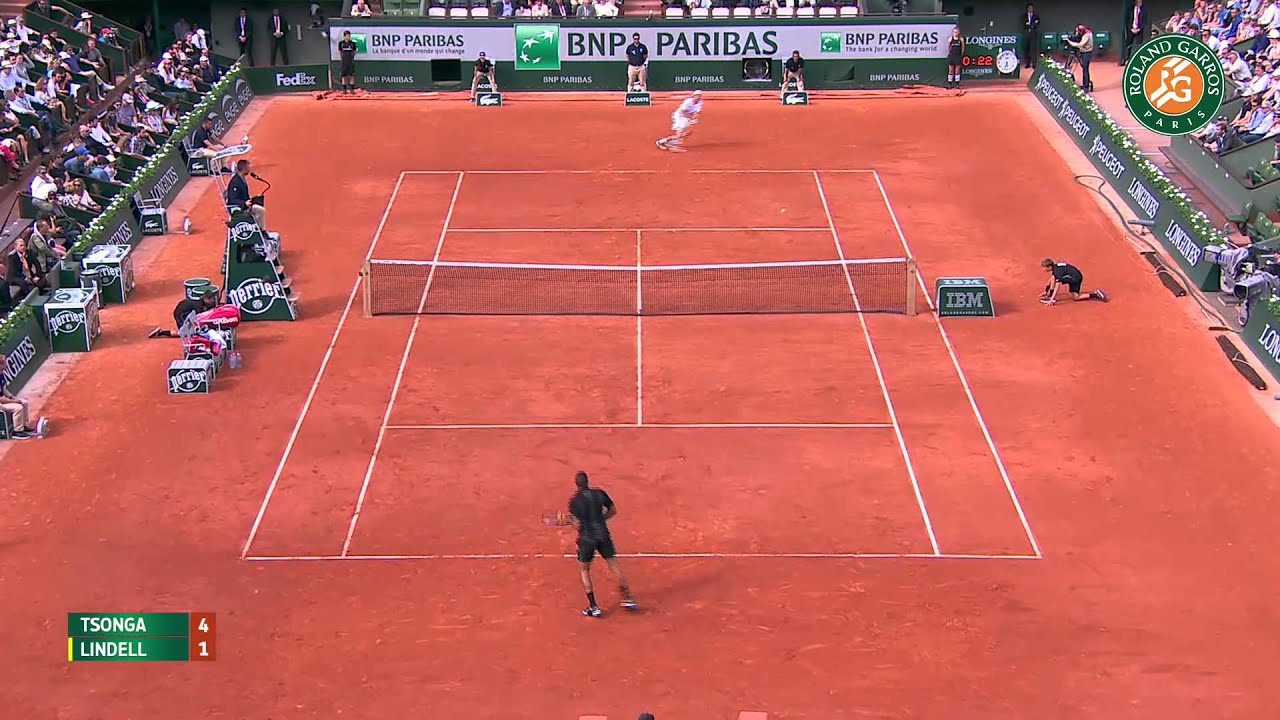 J-W. Tsonga v. C. Lindell 2015 French Open Men's Highlights / R128